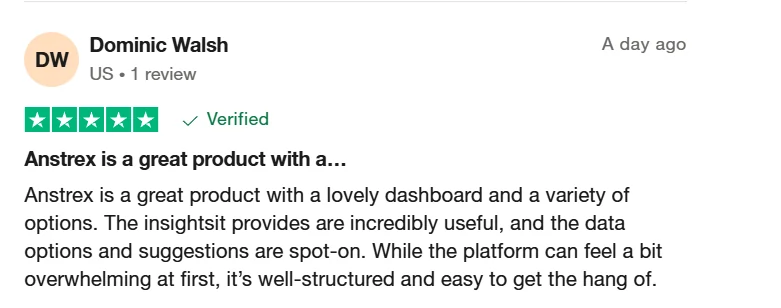 Anstrex Customer Review 1
