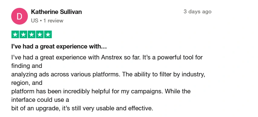 Anstrex Customer Review 2