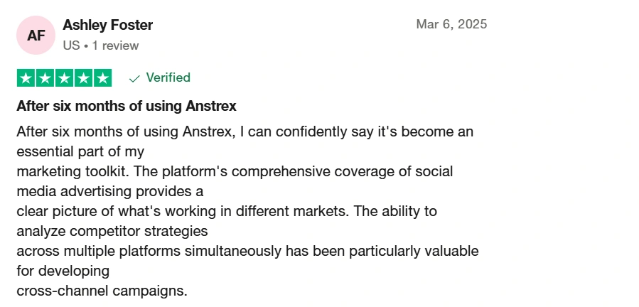 Anstrex Customer Review 3
