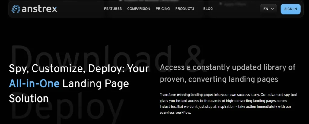 Anstrex All-in-One Landing Page Solution